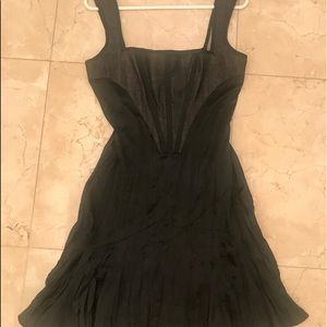 JUST CAVALLI MINI DRESS-Satin & blk Jean fabric 44